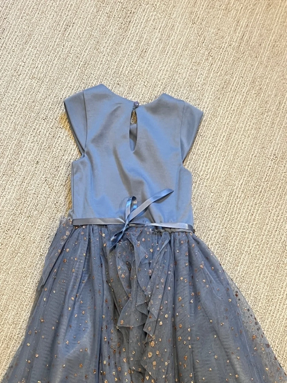 Zunie Girls Light Blue and Rose Gold Formal Dress - Size 4